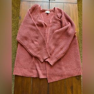 Plus size chunky cable knit cardigan